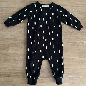 Miles Baby | Black and White Dash Jumpsuit | 9m